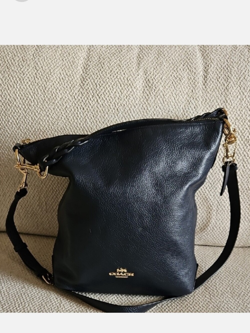 Coach Abbey Duffle Leather Pebble Bag